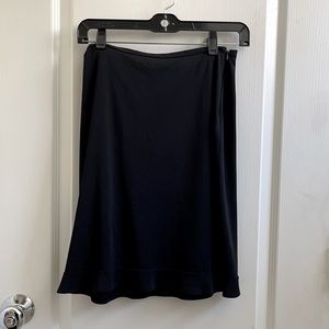 Club Monaco black ruffle pencil midi skirt